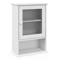 Bathroom Wall Mounted Storage Cupboard with Single Door-White