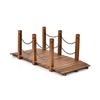 Classic Wooden Garden Bridge with Safety Chain