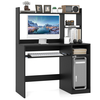 Computer Desk with Storage Shelf-Black