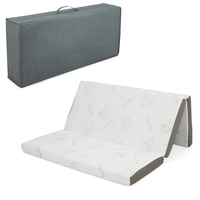 Cool Gel Memory Foam Folding Mattress with Bamboo Cover and Mesh Border Fabric-L