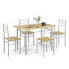 Counter Height Table with Spacious Rectangular Tabletop for Home Restaurant-Wood