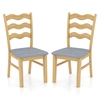 Dining Chair Set of 2 with Padded Seat for Dining Room Living Room Home-Natural