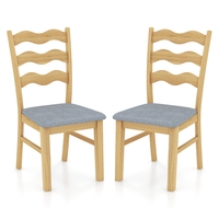 Dining Chair Set of 2 with Padded Seat for Dining Room Living Room Home-Natural