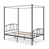 Double Size Metal Canopy Bed Frame-Black
