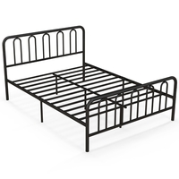 Double/King Size Metal Bed Frame with Headboard and Footboard-King Size