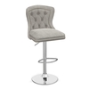 Dutch Velvet Bar Stool with Footrest-Grey