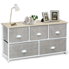 Fabric Drawer Cabinet for Wardrobe,  Bedroom,  Living Room-White