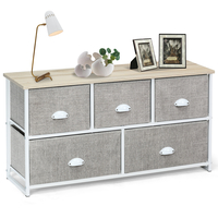 Fabric Drawer Cabinet for Wardrobe,  Bedroom,  Living Room-White
