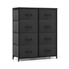Fabric Dresser for Bedroom Clothes Storage Organizer with 8 Drawers-Black