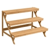 Fir Wood Flower Pot Display Shelf Rack for Indoor Outdoor Use