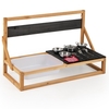 Fir Wood Pretend Play Kitchen with Hanging Hooks and Blackboard-Natural