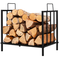 Firewood Log Rack with Convenient Handle and Raised Feet for Fireplace,  Stove