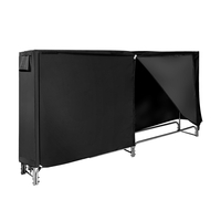 Firewood Storage Log Rack with Waterproof PVC Cover-8FT