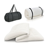 Floor Futon Mattress Medium Firm Thickened Tatami Mat with Carrying Bag-Beige-Compact Double
