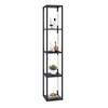 Floor Lamp with 3-Level Dimmable LED Bulbs and Rotatable Poles-Black
