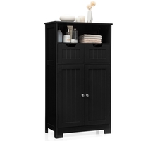 Floor Standing Utility Cabinet with Adjustable Drawers-Black
