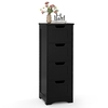 Floor Storage Cabinet Freestanding Bathroom Cabinet with 4 Drawers-Black