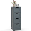 Floor Storage Cabinet Freestanding Bathroom Cabinet with 4 Drawers-Grey