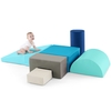 Foam Climbing Blocks with PU Cover for Toddlers 1-3-Blue