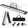 Foldable 88-Key Digital Piano for Beginners,  Kids,  Adults-Black