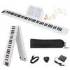 Foldable 88-Key Digital Piano for Beginners,  Kids,  Adults-White