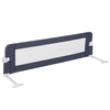 Foldable Bed Rail with Adjustable Safety Strap for Toddlers-Grey