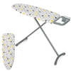 Foldable Ironing Board with Iron Rest Extra Cotton Cover-White