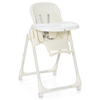 Folding Adjustable High Chair with 5 Recline Positions for Babies Toddlers-Beige