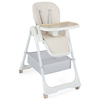 Folding Convertible Baby High Chair with Reclining Backrest-Beige