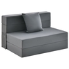 Folding Mattress with Pillow with High-Density Foam-Dark Grey