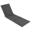 Folding Outdoor Chaise Lounge Cushion Patio Furniture Pad with Straps-Dark Grey-1 Piece