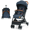 Folding Pushchair with Adjustable Backrest and Footrest-Navy