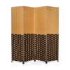 Freestanding 4-Panel Hand-Woven Wall Divider