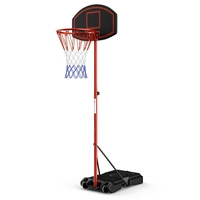 Freestanding Adjustable Height Basketball Stand Hoop -Red