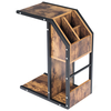 Industrial Sofa Side Table C-Shape With Storage Space