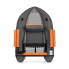 Inflatable Fishing Float Tube with Pump,  Paddle,  Storage Pockets-Grey
