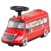 Kids Ride on Push Car with Music Button and Storage Compartment-Red