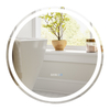 LED Bathroom Mirror with 3-Color Dimmable Lights,  Time and Temp Display