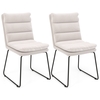 Leisure Chair Upholstered Accent Chair with Wood Heavy-duty Metal Frame-White