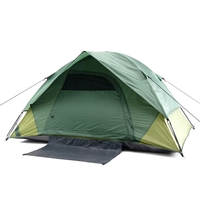 Lightweight Outdoor Tent with Removable Rain Fly and Double-layer Door-Green