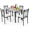 Marble Kitchen Dining Set with Sponge Cushion