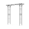 Metal Archway for Climbing Plants for Wedding Ceramony Party Backyard-Black