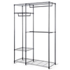 Metal Clothes Rack with 3 Hanging Rails and Shelves for Bedroom