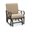 Metal Frame Outdoor Indoor Gliding Armchair with Cushion-Brown