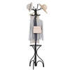 Modern Freestanding Metal Coat Stand with 12 Hooks for Bedroom Entryway-Triangular Base