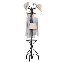 Modern Freestanding Metal Coat Stand with 12 Hooks for Bedroom Entryway-Triangular Base
