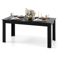 Modern Rectangular Kitchen Table for Breakfast Nook,  Kitchen-Black