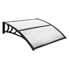 Outdoor Front Door Patio Overhang Awning for Sunlight Rain Snow Wind Protection-Grey