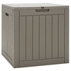 Outdoor Storage Shed with Handles and Lockable Lid-Coffee