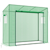 Outdoor Walk-in Greenhouse with PE Cover 4 Wind Ropes and Ground Stakes